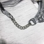 sac banane paillettes chainette argentée