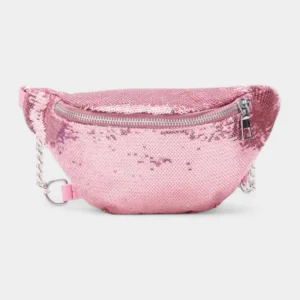 sac banane paillettes roses brillantes sequins