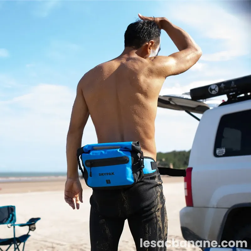 Pochette Banane Torse Sacoche Etanche Plage HPA Sac Banane étanche