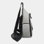 sac-photo-banane-gris-cote-poche-laterale sac photo banane gris chiné poche latérale