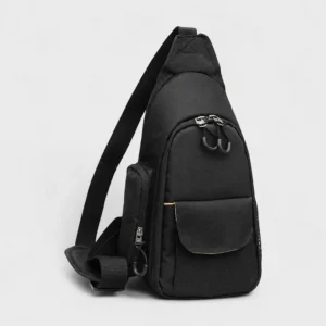 sac photo banane noir posé de face