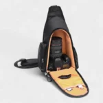 sac-photo-banane-noir-compartiment-principal sac photo banane noir grande poche avec appareil photo reflex