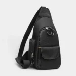 sac-photo-banane-noir-vue-face sac photo banane noir avant 5 poches