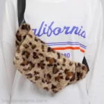 Sac Banane Leopard Fourrure peluche doux