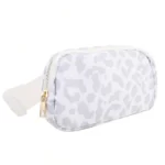 Sac Banane Tissu Leopard blanc fermeture éclair