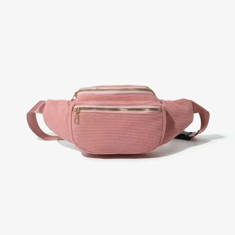 Sac Banane Velours Rose