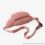 Sac Banane Velours Rose pâle