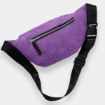 Sac Banane Violet Velours poche arrière