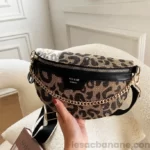 banane femme leopard noir chainette