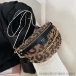 banane femme leopard noir tissu