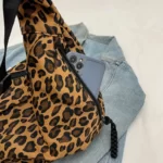 grand sac banane leopard tissu