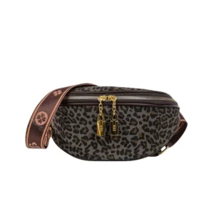 Sac Banane Leopard Noir