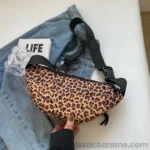 Sac Banane Imprime Leopard poche arrière