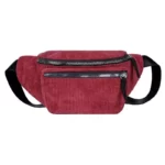 sac banane velours rouge