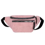 sac banane velours vieux rose