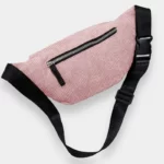 sac banane velours vieux rose poche arrière