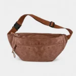 Sac Banane Velours Côtelé Marron