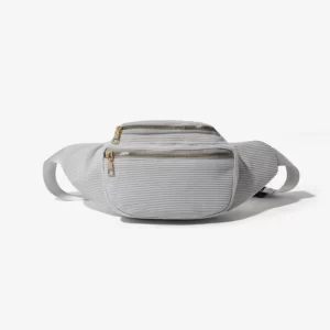 Sac Banane Velours Gris