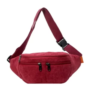 Sac Banane XXL Velours rouge bordeaux
