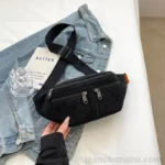 Sac Banane XXL Velours noir grande capacité