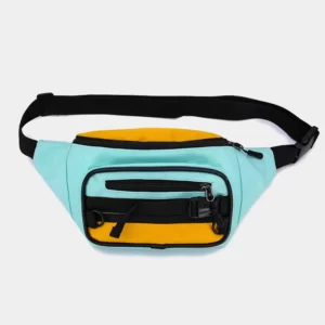 sac banane année 80 turquoise