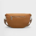 Sac Banane Bandouliere Velours Côtelé Marron Orange vue arrière