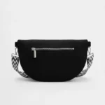 Sac Banane Bandouliere Velours Côtelé Noir vue arrière