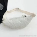 sac banane cuir velours blanc poche arrière