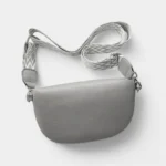 sac banane sangle interchangeable gris arrière simili cuir grainé