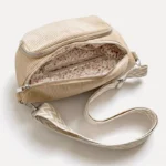 sac banane velours côtelé beige poche intérieure doublure fleurie liberty