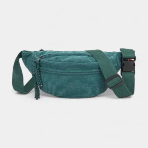 sac banane velours côtelé vert bleu pétrole canard pétrole