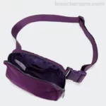 sac banane violet grande poche avec compartiments