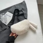 Sac Banane Fausse Fourrure Blanche arrière peluche douce