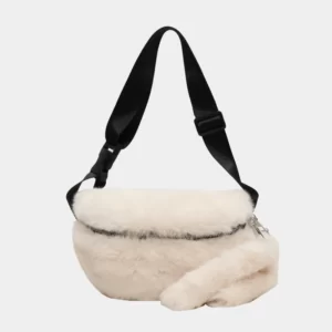 Sac Banane Fausse Fourrure Blanc