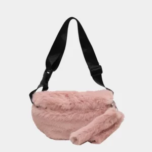 Sac Banane Fausse Fourrure rose