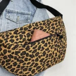 Sac Banane Leopard XXL léopard clair poche arrière