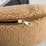 Sac Banane Moumoute Beige polaire duveteuse