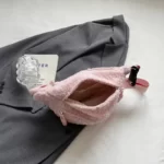 Sac Banane Moumoute Rose grande poche avec poche intérieure