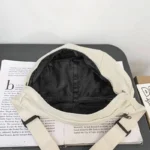 Grand Sac Banane Blanc Grande Poche avec Compartiments Filets