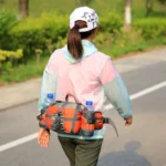 sac banane randonnée orange randonneuse