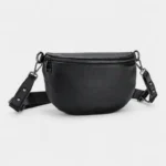 Sac Banane Femme Moderne Cuir grainé noir Sac Banane Femme Moderne Cuir grainé noir