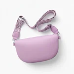 Sac banane femme simili cuir lilas arrière grainé
