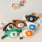 Sac Banane Enfant Multipoche Lettre Brodée Sacs bananes enfant en nylon posés côte à côte dans leurs six coloris à lettre brodée
