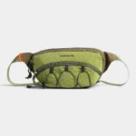 Sac Banane Bandoulière Randonnée Élastique Porte-Gourde sac banane vert kaki en nylon ripstop avec porte-gourde elastique
