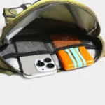 Sac Banane Bandoulière Randonnée Élastique Porte-Gourde interieur du sac banane avec telephone et batterie ranges