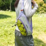 Sac Banane Bandoulière Randonnée Élastique Porte-Gourde sac banane violet porte en bandouliere sur la hanche