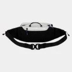 Sac Banane Trek Hydratation Roll-Top Sac banane blanc vue arrière avec panneau dorsal alvéolé en maille et ceinture à boucle clip