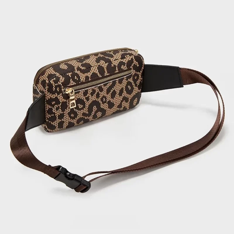 Banane Leopard Cuir poche arrière Banane Leopard Cuir poche arrière