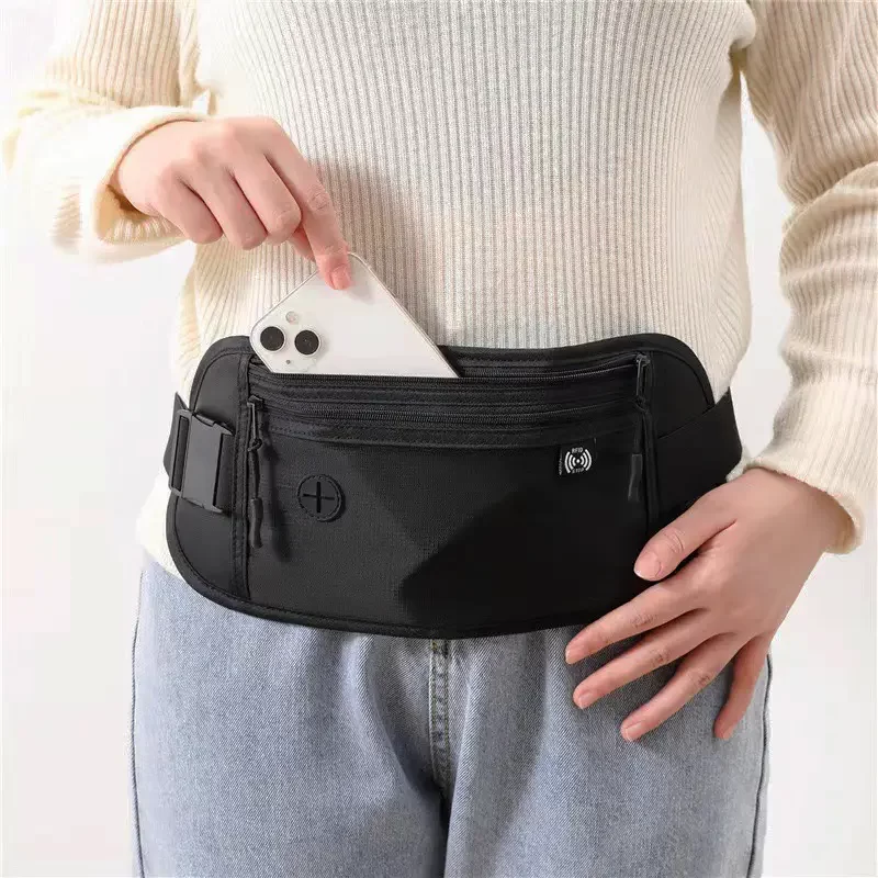 Sac Banane Antivol De Voyage - Ceinture Portefeuille Sous Vêtements - 3 Poches, Réglable 40-120cm - Pour Homme/femme