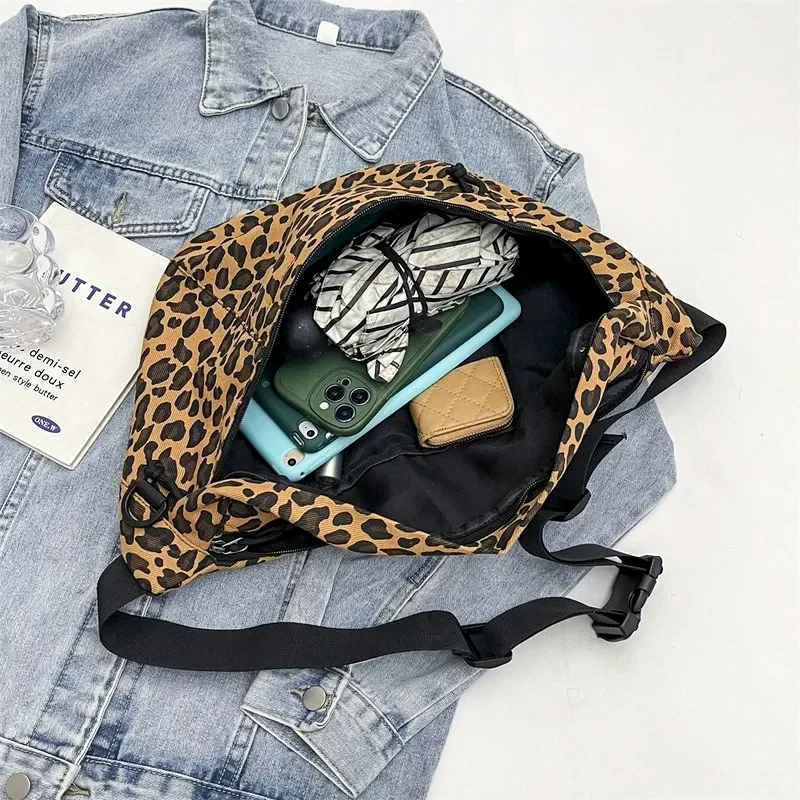 Sac Banane Leopard XXL léopard clair grande poche Sac Banane Leopard XXL léopard clair grande poche